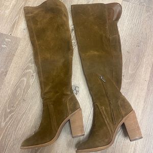 Vince Camuto Brown Suede Knee High Tall Boots 6.5